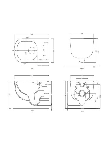 Cielo Era Rimless 2.0  Wall Hung Toilet, Bidet, seat ERVSK | Quaranta Ceramiche