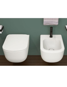 Cielo Era Rimless 2.0  Wall Hung Toilet, Bidet, seat ERVSK | Quaranta Ceramiche