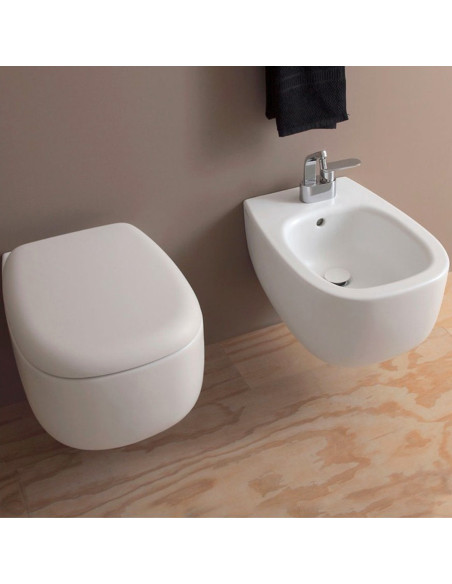 Flaminia Bonola Wall Hung Toilet, Bidet, soft close seat | Quaranta Ceramiche