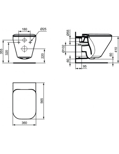 Ideal Standard Tonic II Wall hung toilet, bidet, soft close seat | Quaranta Ceramiche