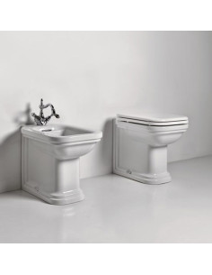 Kerasan Waldorf Back To Wall Toilet, Bidet and Seat | Quaranta Ceramiche