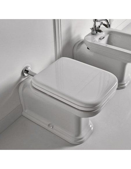 Kerasan Waldorf Traditional toilet pan with seat |  Quaranta Ceramiche