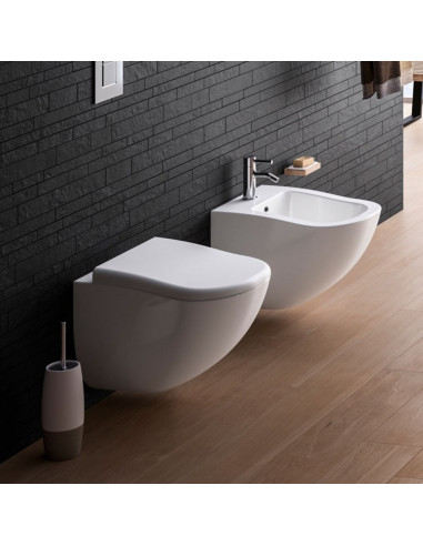 Cielo Fluid Wall Hung Toilet Pan with...