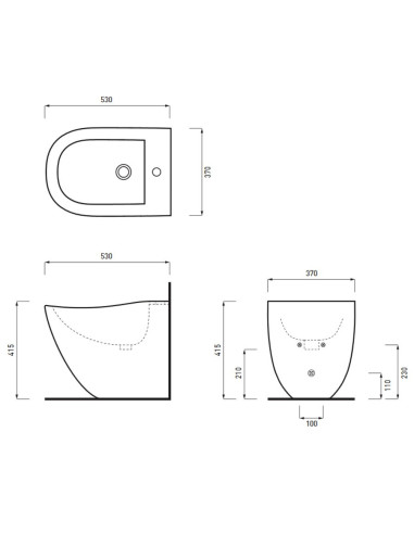 Cielo Fluid Back To wall toilet, bidet, seat FLVA + FLBI | Quaranta Ceramiche