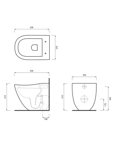 Cielo Fluid Back To wall toilet, bidet, seat FLVA + FLBI | Quaranta Ceramiche