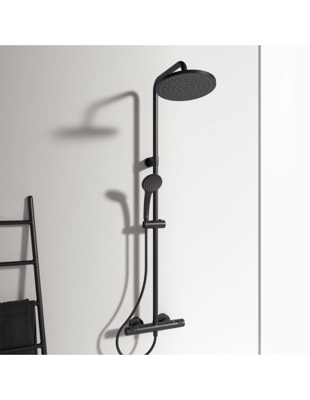 Ideal Standard Ceratherm T25 Colonna doccia con termostatico esterno nero seta