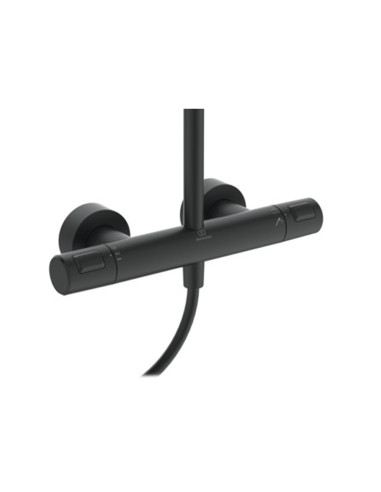 Ideal Standard Ceratherm T25 Colonna doccia con termostatico esterno nero seta