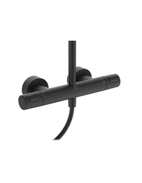 Ideal Standard Ceratherm T25 Colonna doccia con termostatico esterno nero seta