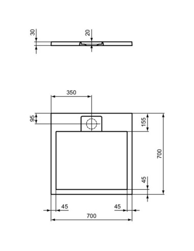 Ideal Standard Ultra Flat I.Life Piatto doccia