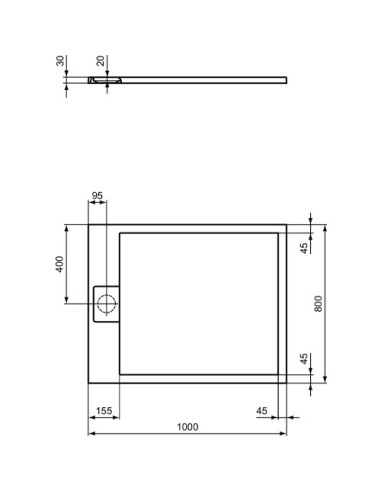 Ideal Standard Ultra Flat I.Life Piatto doccia