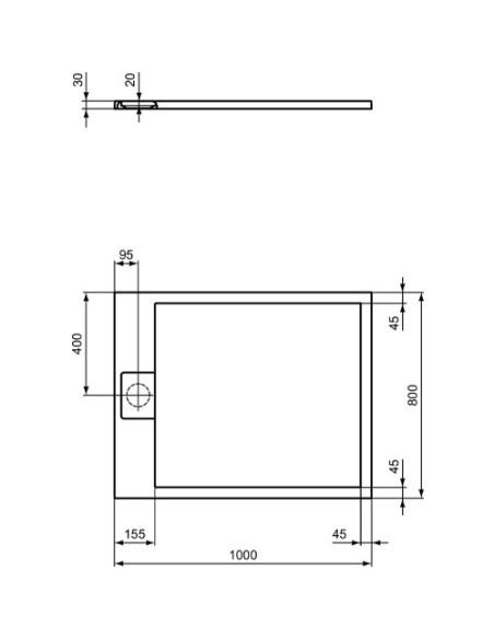 Ideal Standard Ultra Flat I.Life Piatto doccia