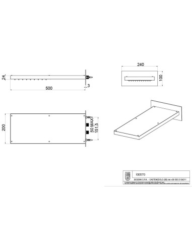 Bossini Manhattan 2 head shower with hand shower Flat One and hoses