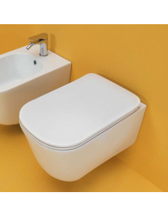 Norim Kerasan Tribeca wall hung toilet complete with slim soft close toilet seat