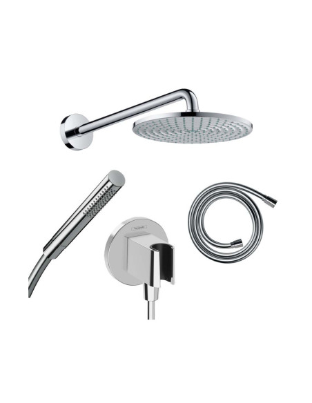 Hansgrohe Ecostat S Radiance Shower Kit Mixer, shower head, arm, hand shower