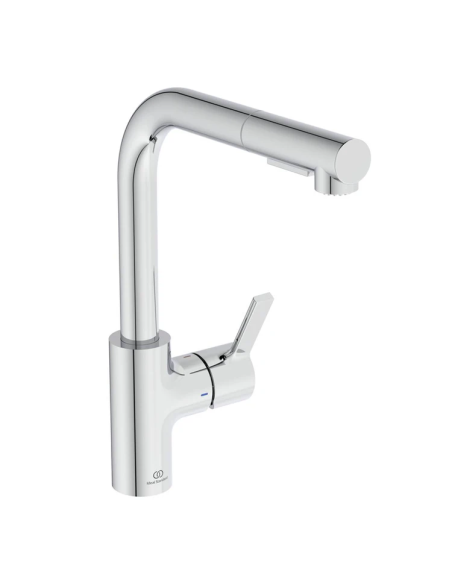 Ideal Standard Gusto single lever kitchen mixer with pull-out spray