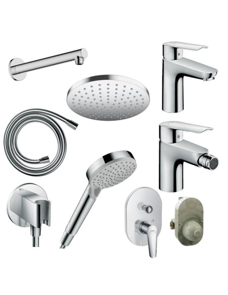 Hansgrohe Kit Logis Taps Washbasin, Bidet, Shower