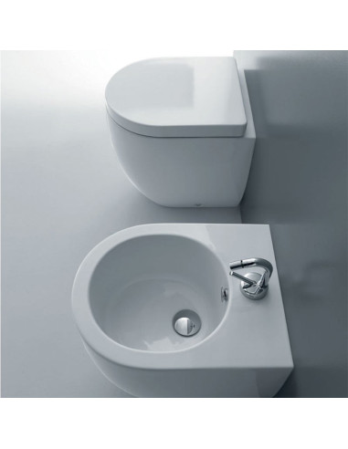 Kerasan Flo 56 Back To wall toilet, bidet, seat | Quaranta Ceramiche