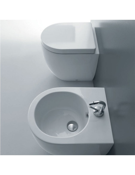 Kerasan Flo 56 Back To wall toilet, bidet, seat | Quaranta Ceramiche