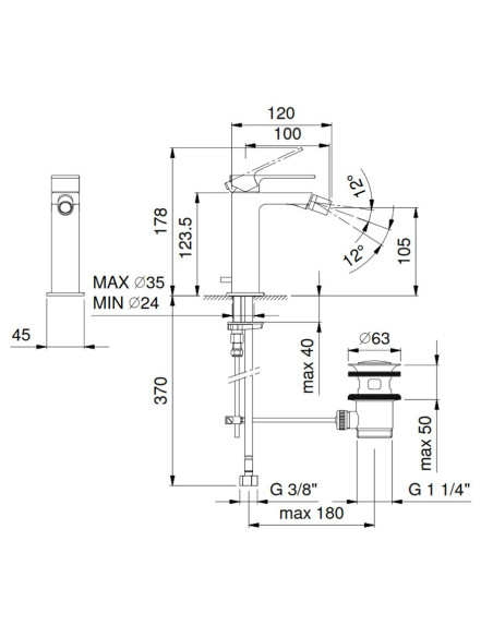 Fantini Mint Taps set  F004WF + F008F + F085B