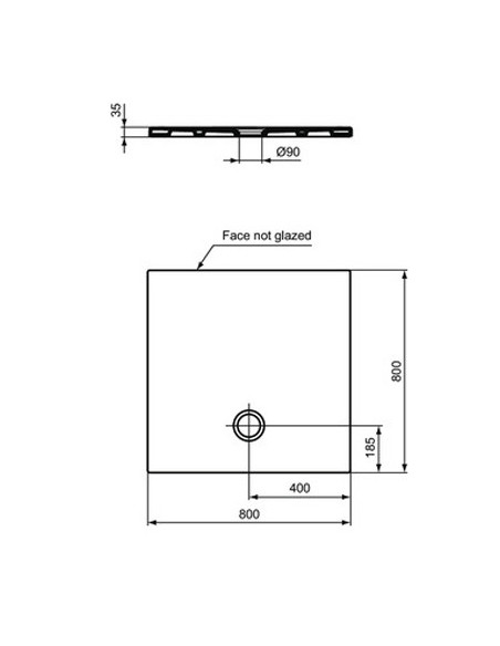 Ideal Standard Strada Ceramic Shower Plate H 3.5 CM