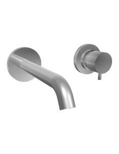 TIME2020 BASIC wall-mounted stainless steel sink mixer 19 cm