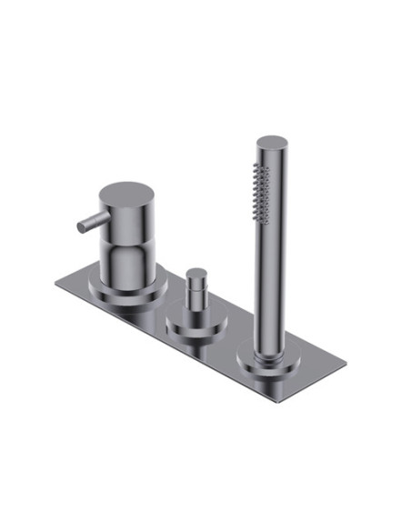 Ritmonio Diametro35 Deck mounted bath mixer with hand shower