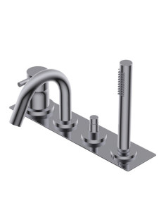 Ritmonio Diametro35 Deck-mounted bathtub group with spout and hand shower