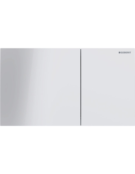 Geberit Sigma70 control plate in white glass