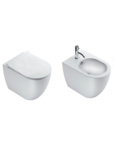 Back to wall sanitary ware Catalano Sfera 55 White Satin New flush toilet, bidet and toilet seat