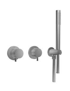Bongio Tim2020 Basic Built-in shower group in 316 brushed steel