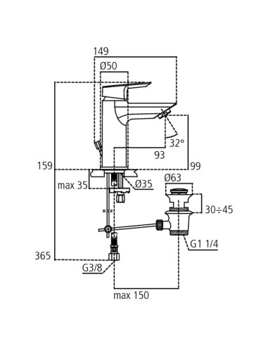 Ideal Standard Ceramix single-lever basin mixer with Bluestart system
