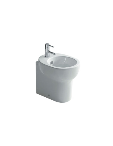 Galassia M2 mini flush-to-wall sanitary fixtures 45 cm, toilet, bidet and soft close toilet seat