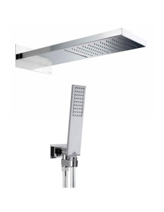 Bossini Manhattan 2 head shower with hand shower Flat One and hoses