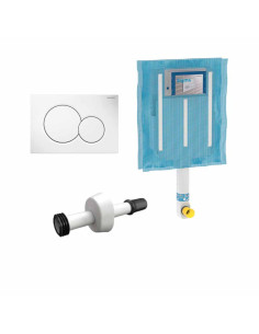 Geberit Cassetta da Incasso Sigma 8 con placca bianca e canotto