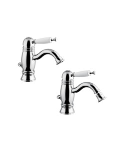 Bugnatese Oxford Single lever Basin and Bidet taps |Quaranta Ceramiche