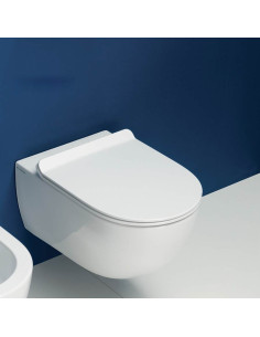 Flaminia App Matt White wall hung toilet with slim seat | Quaranta Ceramiche