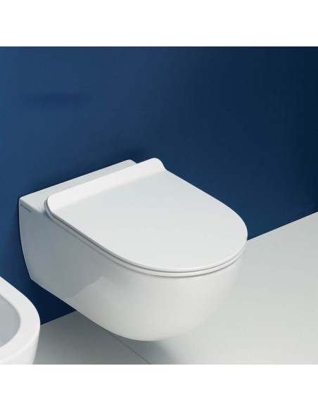 Flaminia App Matt White wall hung toilet with slim seat | Quaranta Ceramiche