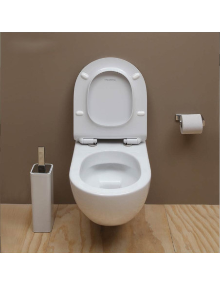 Flaminia App Matt White wall hung toilet with slim seat | Quaranta Ceramiche