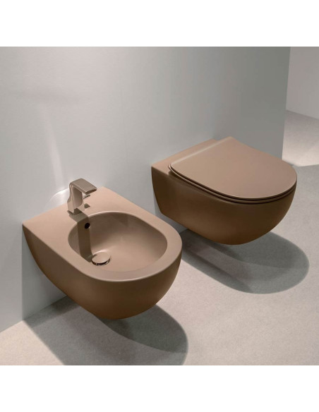 Flaminia App MUD Wall Hung Toilet, Bidet and seat | Quaranta Ceramiche
