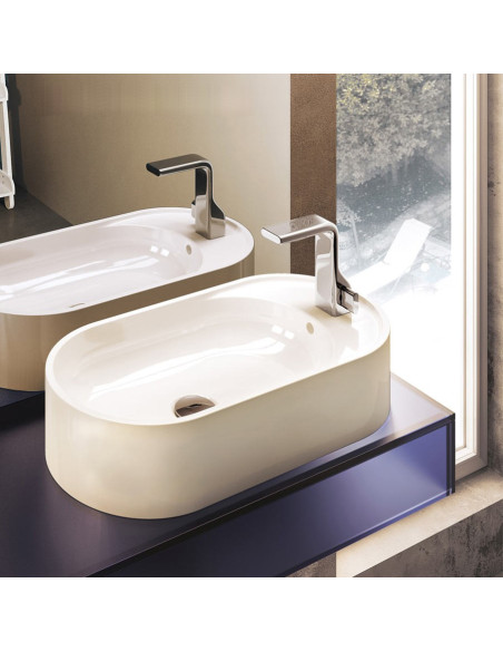 Flaminia Pass Oval Counter top Basin PS60AT | Quaranta Ceramiche