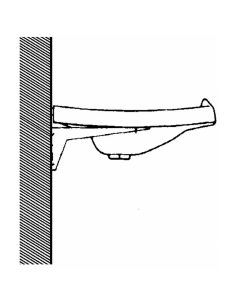 Ideal Standard Fixed support shelf for washbasin