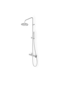 Zucchetti Pan S Shower column with external thermostat, overhead shower, and hand shower ZT7767