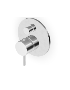 Zucchetti Helm Single-lever shower mixer with diverter brushed stainless steel