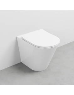 Ceramica Cielo Mare back to wall toilet rimless toilet with slim slow-closing toilet seat