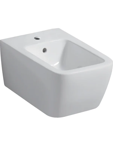 Geberit Icon Square Wall-hung sanitaryware Rimfree toilet, bidet and soft close toilet seat