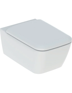 Geberit Icon Square Rimfree wall-hung toilet and soft close toilet seat