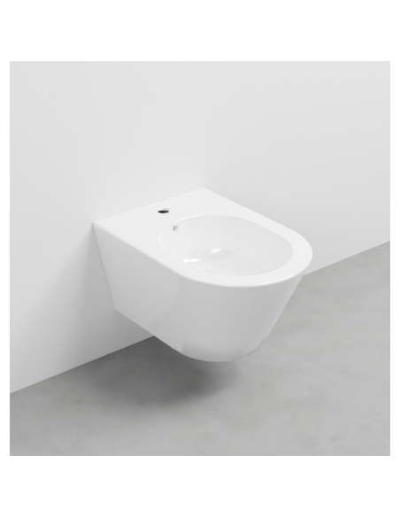Ceramica Cielo Mare Wall-hung sanitary ware, rimless toilet, bidet and slim slow-closing toilet seat