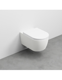 Cielo Smile Pro 53 New rimless wall-hung toilet 2.0.1 and ReSeat soft-close slim toilet seat