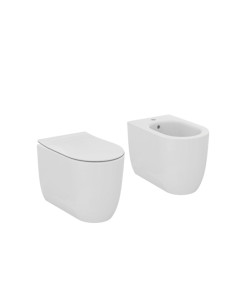 Ideal Standard Blend Back to wall Toilet Pan with soft close seat and bidet