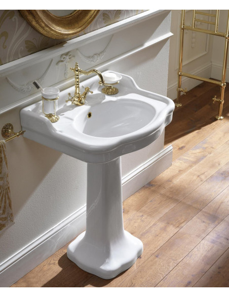 Sbordoni Palladio Single hole washbasin 64.5 cm with column included